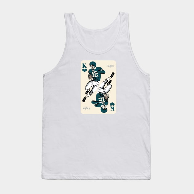 Philadelphia Eagles King of Hearts Tank Top by Rad Love